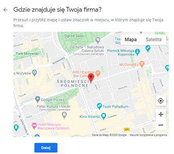 Google Moja Firma - oznaczanie w Google Maps